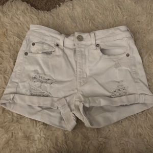 White High Waist Stretch American Eagle shorts